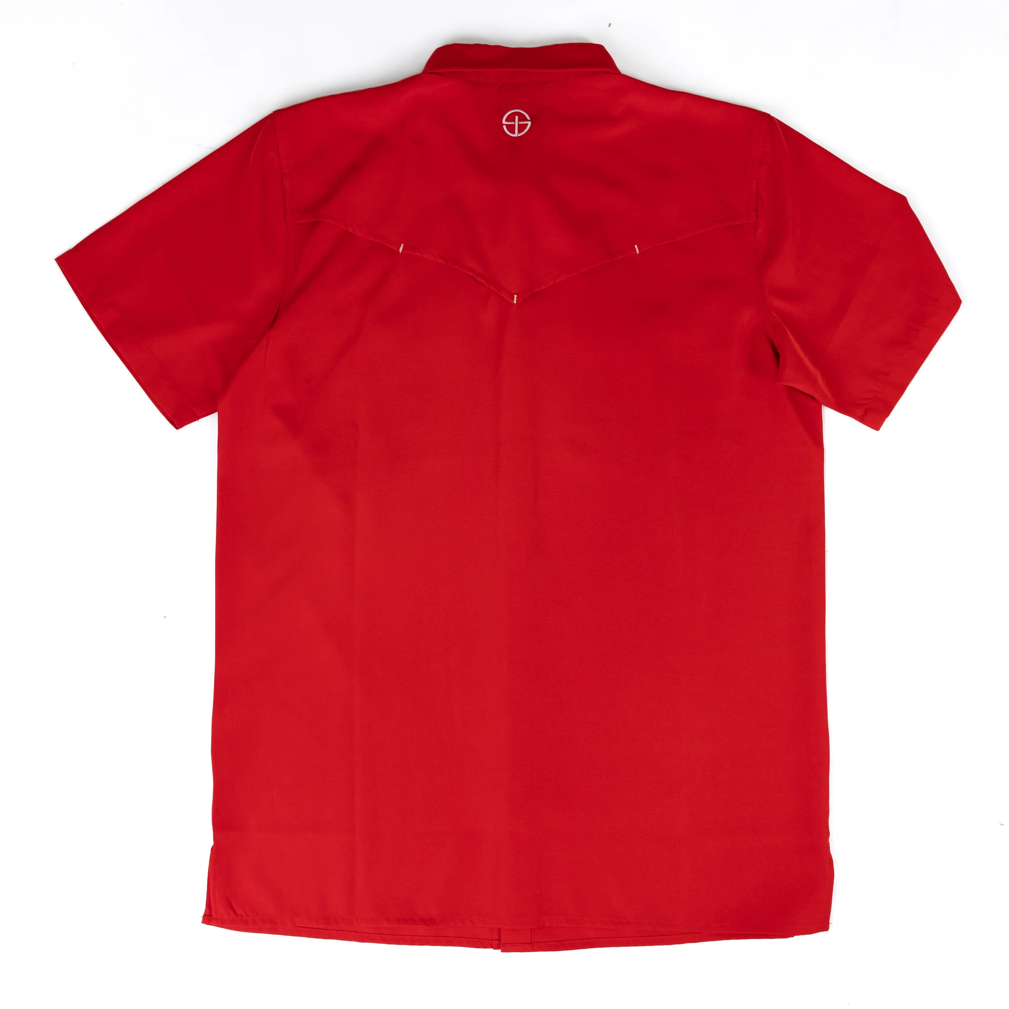 Men's SanJac Red Short Sleeve Performance Pearl Snap COAHUILA-S/S-RED