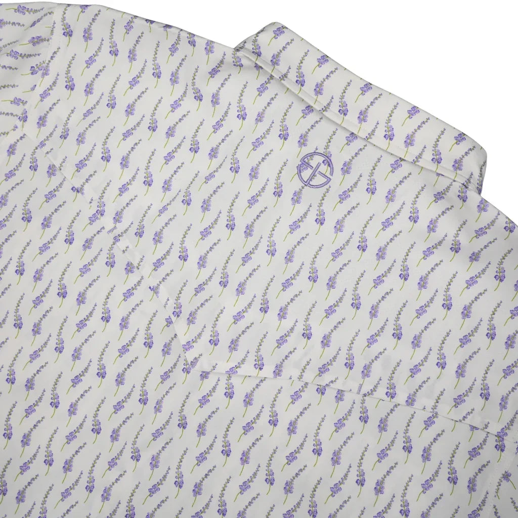 Men's SanJac Short Sleeve Lone Star Bloom Performance Pearl Snap Shirt COA-SS-BLBON