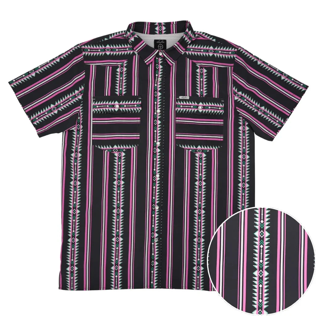 Men's SanJac Short Sleeve The Roswell Performance Pearl Snap Shirt COA-SS-RWELL