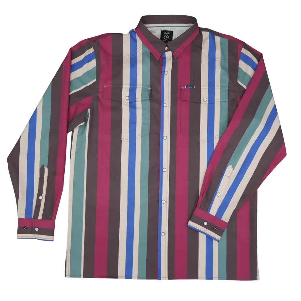 Men's SanJac The Sale Barn Long Sleeve Performance Pearl Snap Shirt