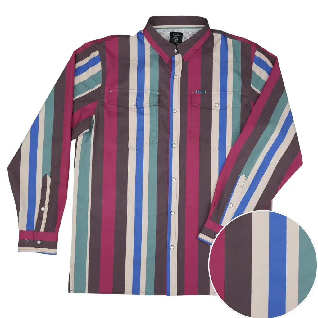 Men's SanJac The Sale Barn Long Sleeve Performance Pearl Snap Shirt
