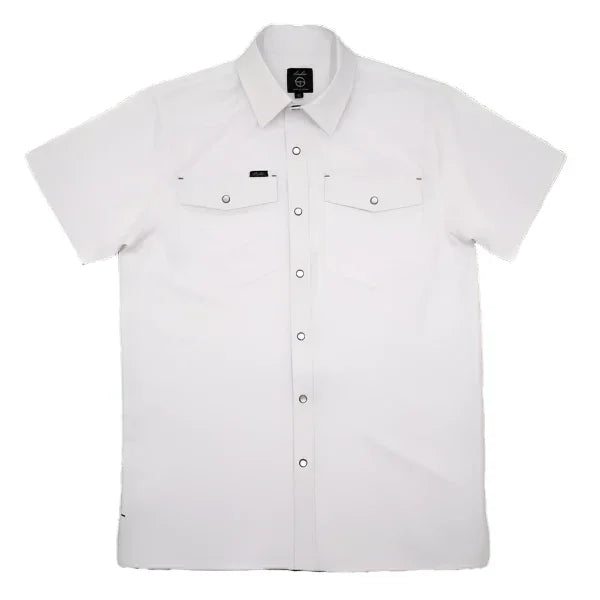 Men's SanJac White Short Sleeve Snap Up Shirt COAHUILA-S/S-WHT - Crazy House Western Wear