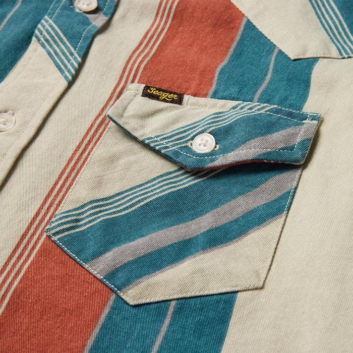 Men's Seager Amarillo Short SLeeve El Rojo Stripe Shirt MSSP26AMARRED