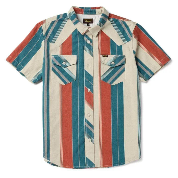 Men's Seager Amarillo Short SLeeve El Rojo Stripe Shirt MSSP26AMARRED