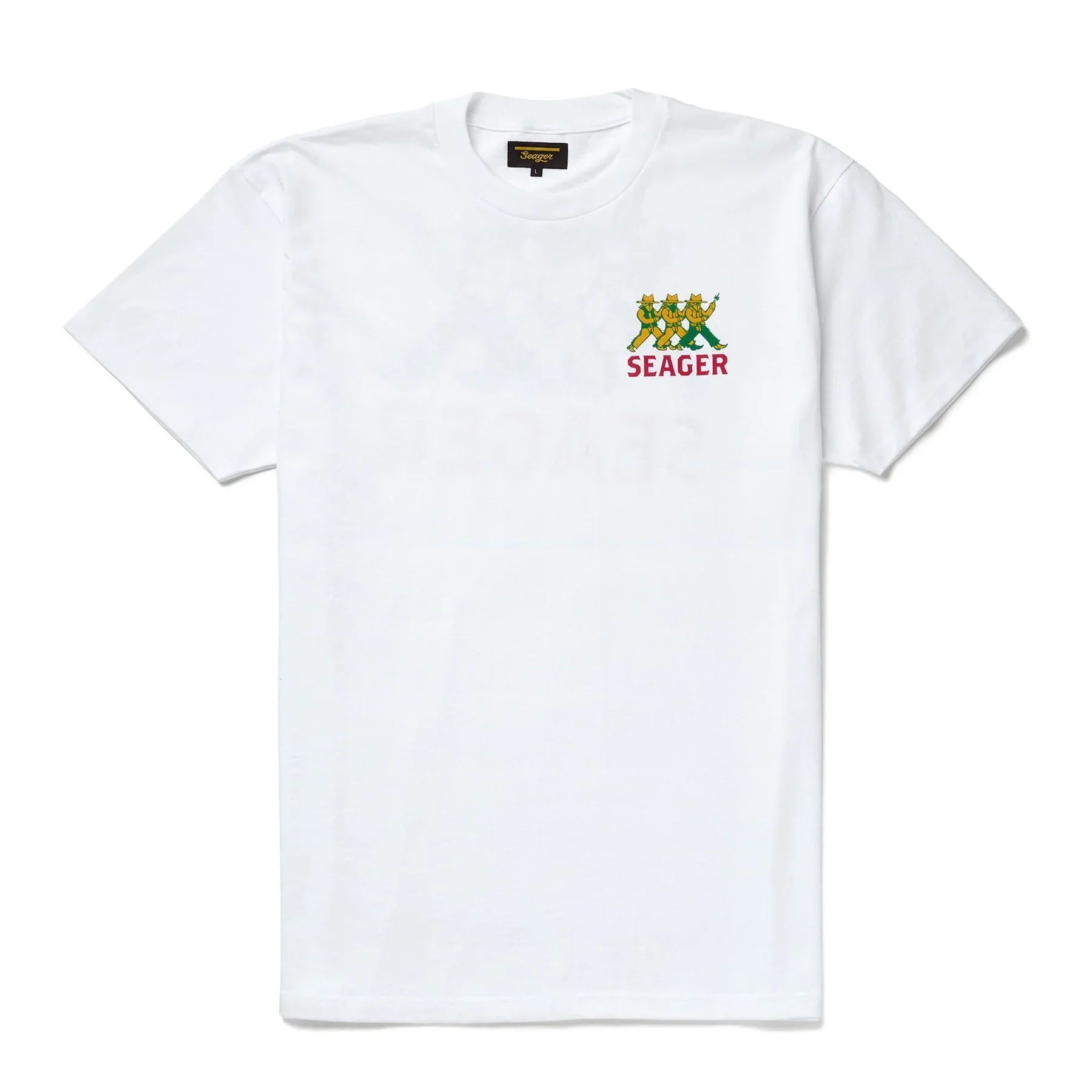 Men's Seager Finger Guns Tee MTSP25FGUNSWHT - Crazy House Western Wear