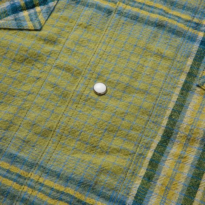 Men's Seager Moss Grid Plaid Whippersnapper Short Sleeve Shirt MSSP26WHIPGRN