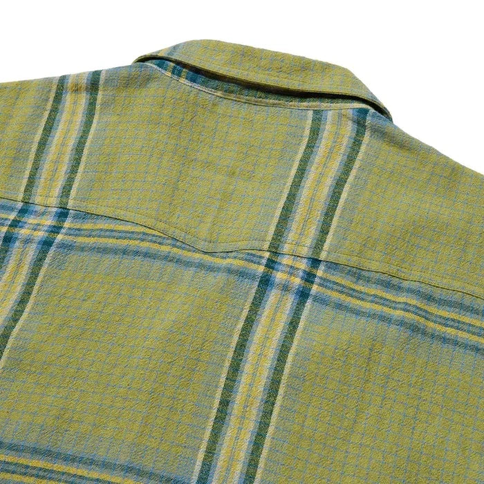 Men's Seager Moss Grid Plaid Whippersnapper Short Sleeve Shirt MSSP26WHIPGRN