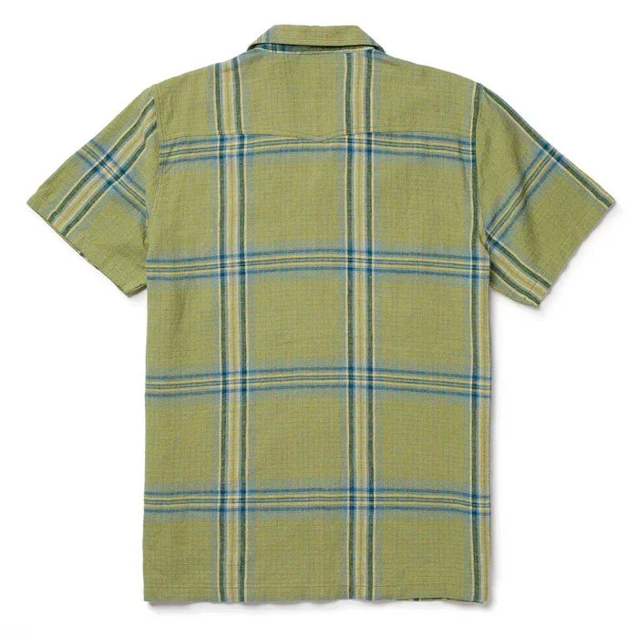 Men's Seager Moss Grid Plaid Whippersnapper Short Sleeve Shirt MSSP26WHIPGRN