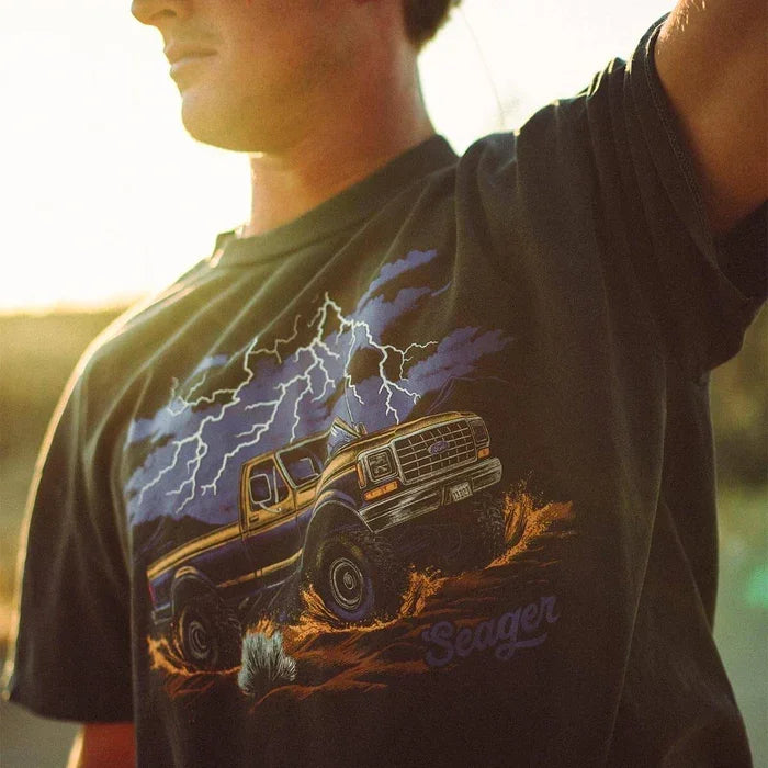 Men's Seager Mud Romp Tee Pigment Black MTSP26MUDRPBLK