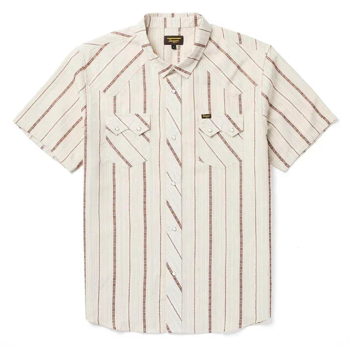Men's Seager Sawtoof Short Sleeve Azteca Tile Shirt MSSP26SAWTWHT