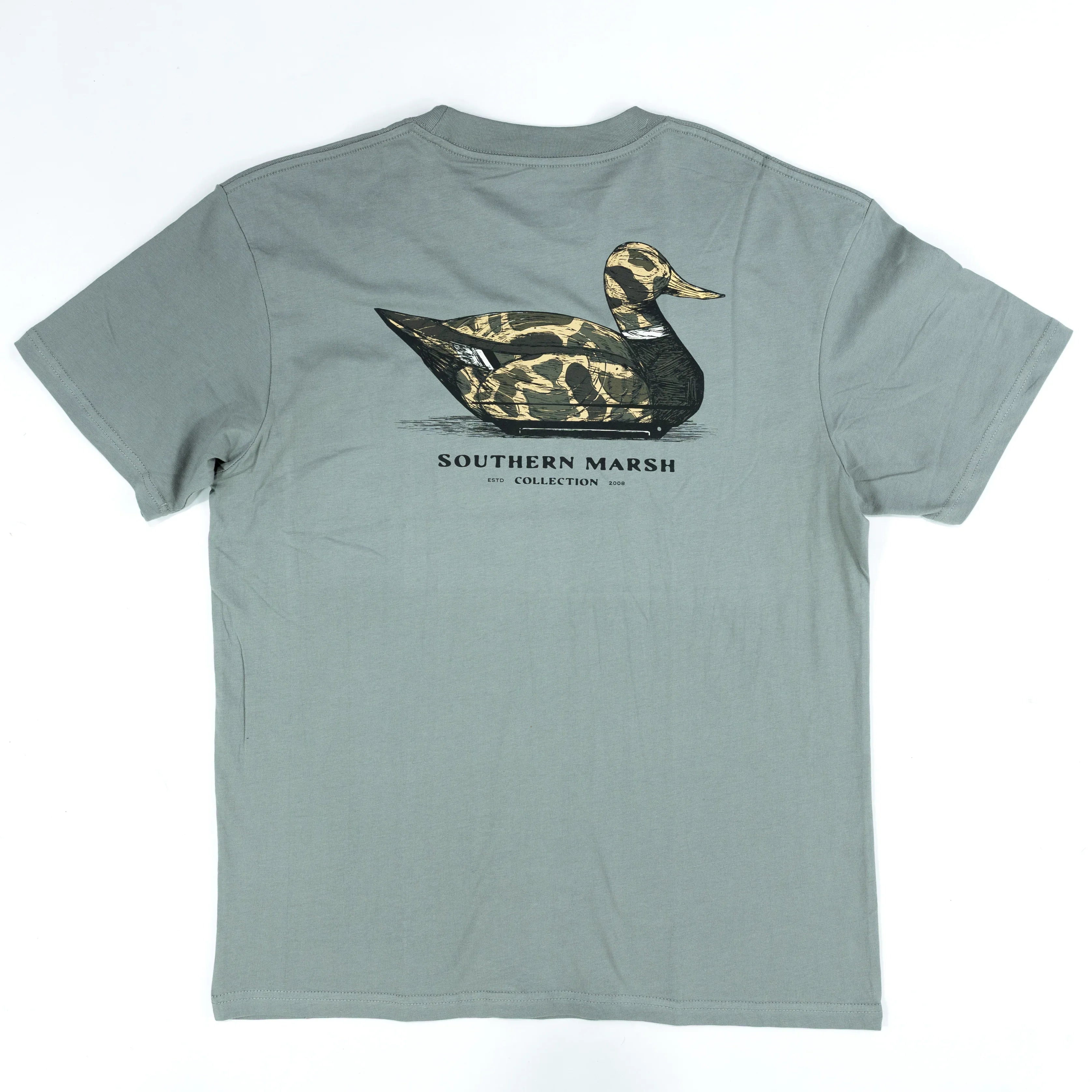 Men's Southern Marsh Dark Grey Decoy Camo Tee ADYD-DGY