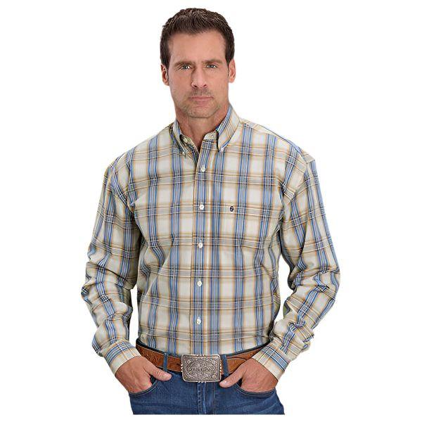 Men's Stetson Long Sleeve 1 Pocket Plaid Shirt 11-001-0579-5029 - Crazy House Western Wear