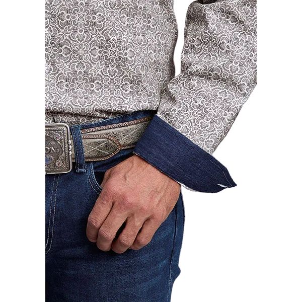 Men's Stetson Long Sleeve Button Down One Pocket Shirt 11-001-0526-2005