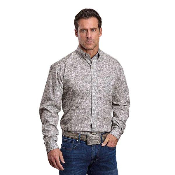 Men's Stetson Long Sleeve Button Down One Pocket Shirt 11-001-0526-2005