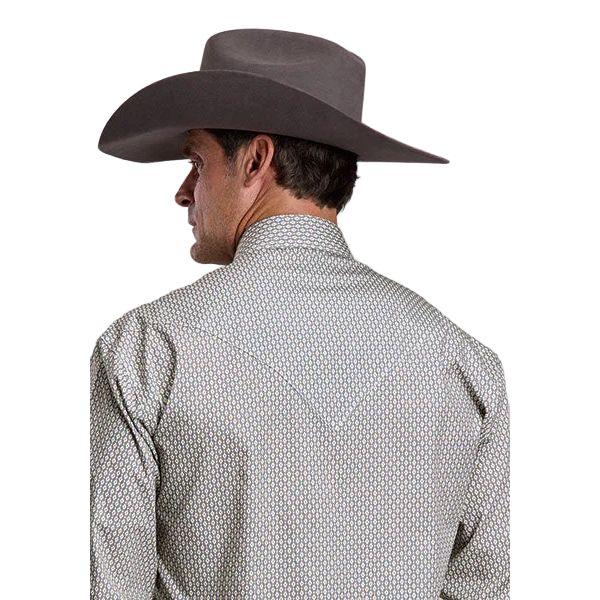 Men's Stetson Long Sleeve Running Diamonds Printed Snap Shirt 11-001-0425-4023