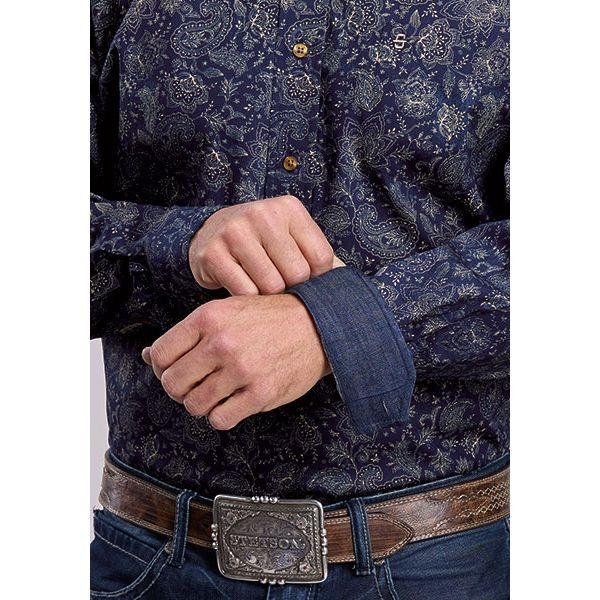 Men's Stetson Navy Button Down Shirt 11-001-0526-1071