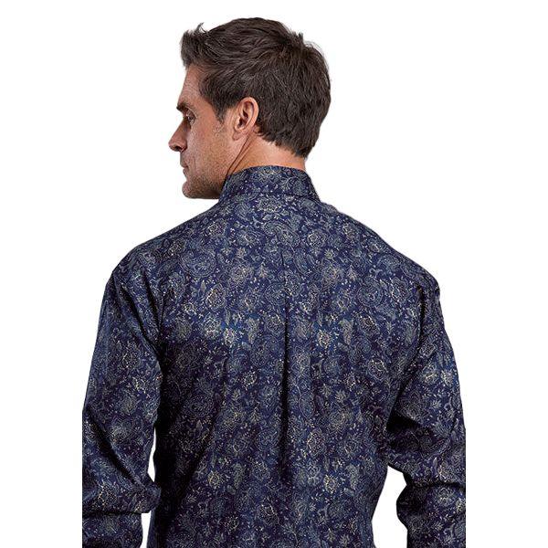 Men's Stetson Navy Button Down Shirt 11-001-0526-1071