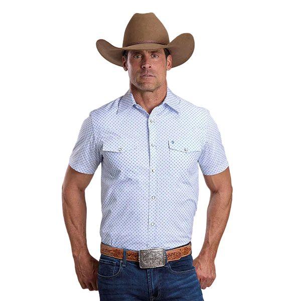Men's Stetson Silver Spur Short Sleeve Snap Shirt 11-002-0425-4037