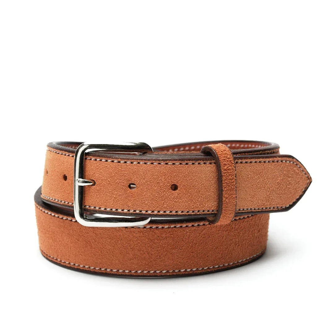 Men's Texas Saddlery Mahogany Roughout Belt 1W3