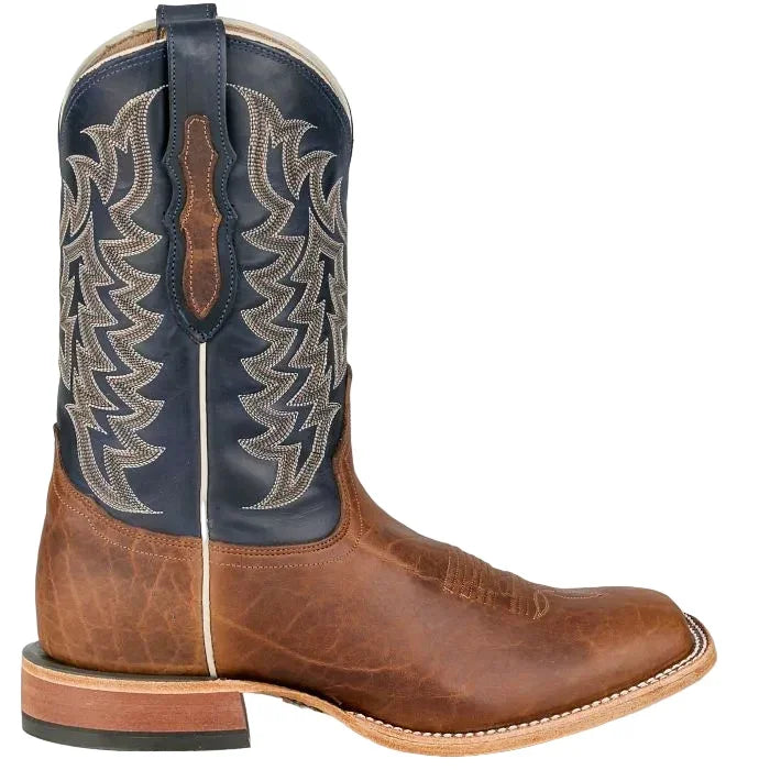 Men's Tony Lama Alfredo Brown and Blue 11" Western Square Toe Boots HE6401