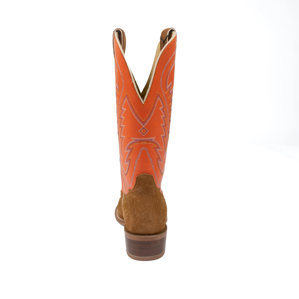 Men's Tony Lama Jax Chesnutt Suede/Orange Top Boots RN3541