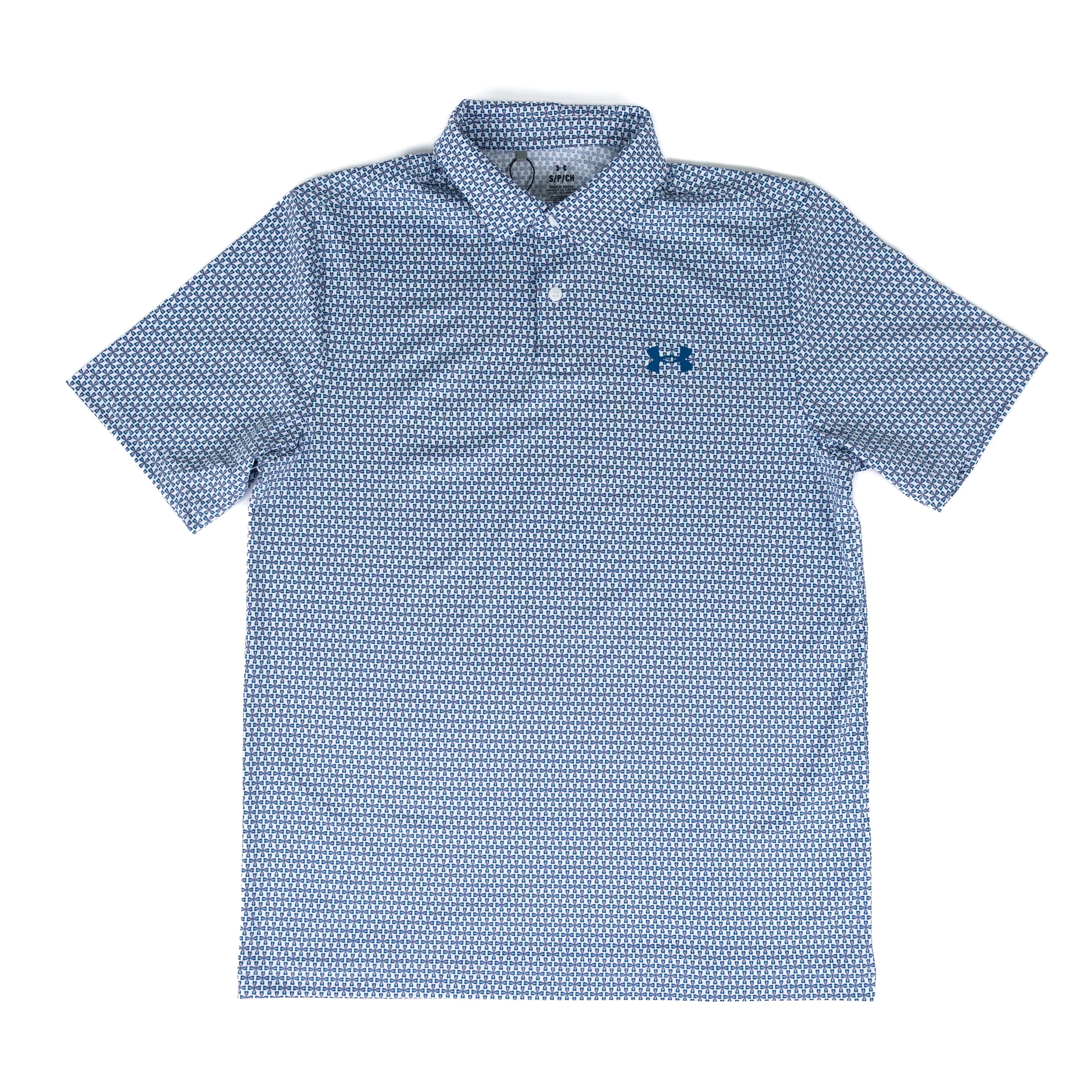 Men's Under Armour Blue Matchplay Printed Polo 6009800-100
