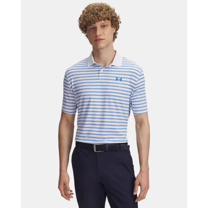 Men's Under Armour Matchplay Stripe Polo 1377376-105 - Crazy House Western Wear