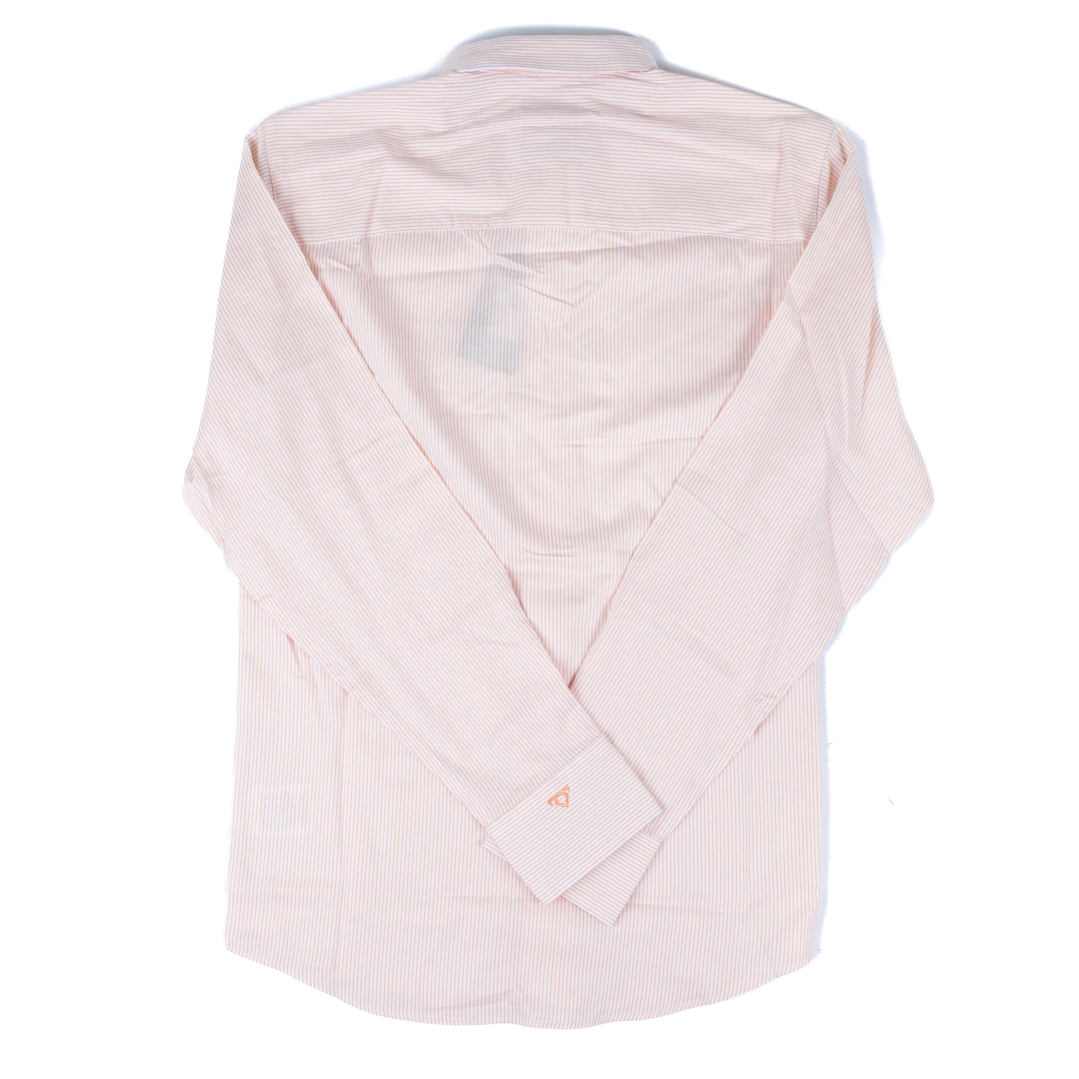 Men's Wrangler Cody Johnson Long Sleeve Orange Striped Button Up Shirt 112378973