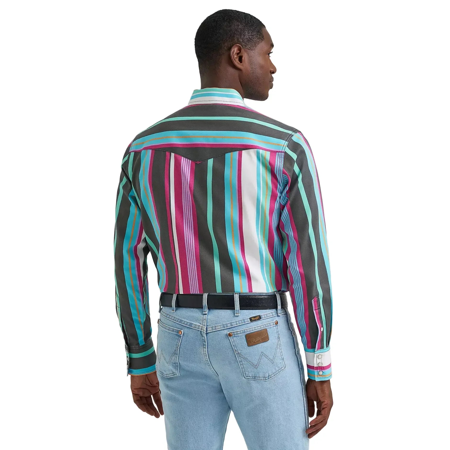 Men's Wrangler Desert Dusk Vintage-Inspired Brushpopper Western Snap Work Shirt 112379230