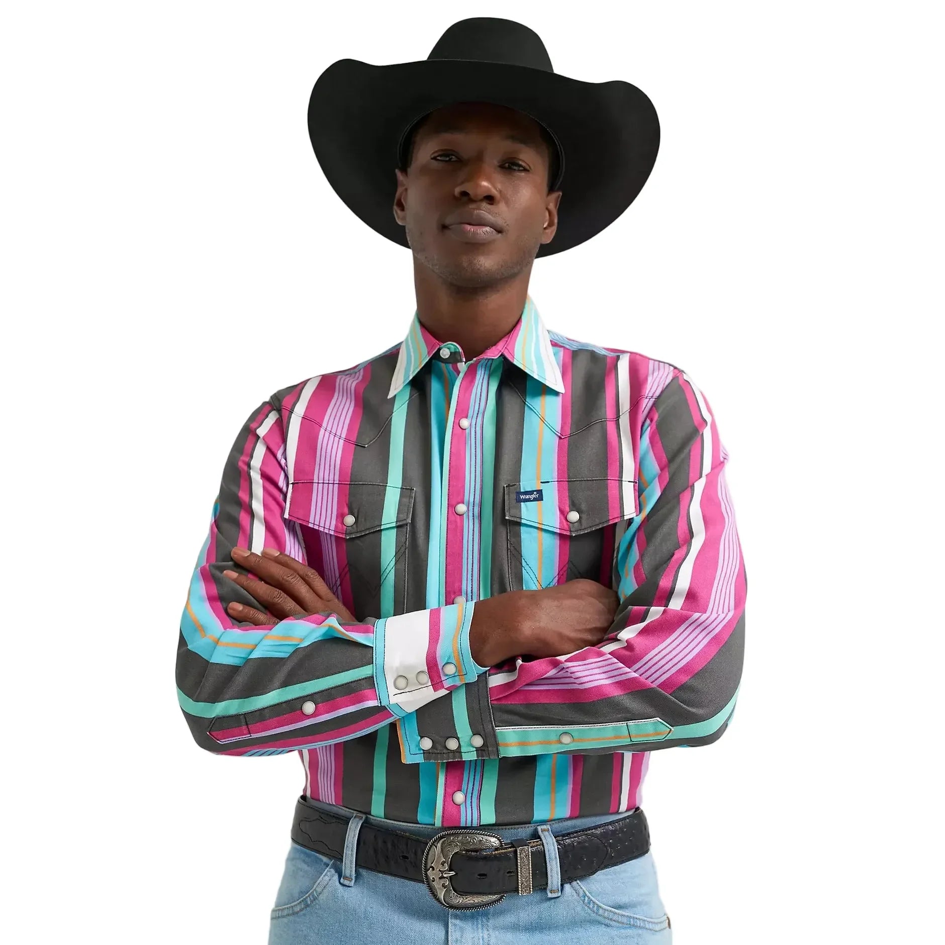Men's Wrangler Desert Dusk Vintage-Inspired Brushpopper Western Snap Work Shirt 112379230
