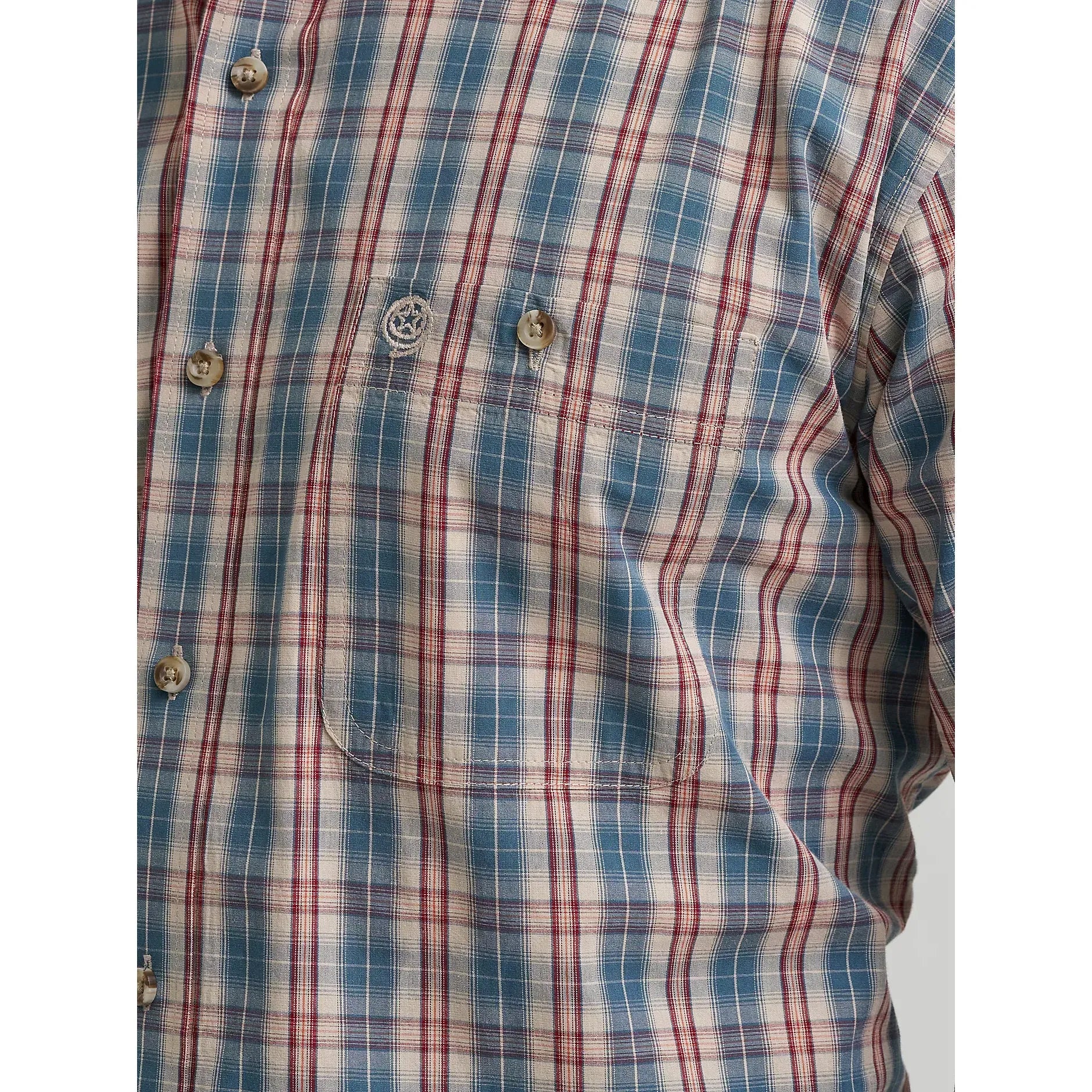 Men's Wrangler George Strait Long Sleeve Button Down One Pocket Shirt 112368226