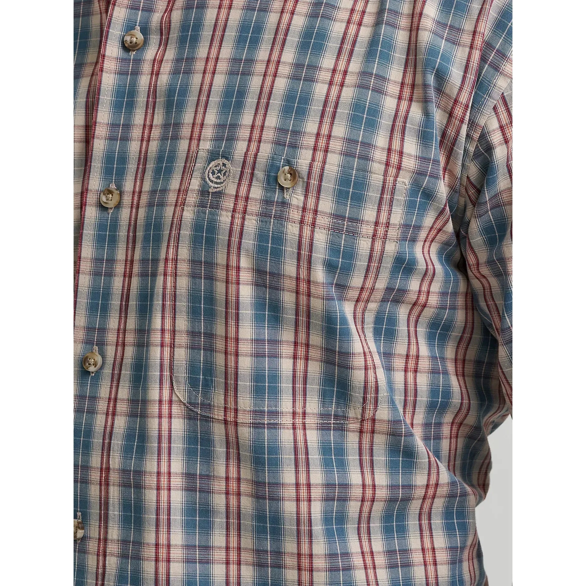 Men's Wrangler George Strait Long Sleeve Button Down One Pocket Shirt 112368226