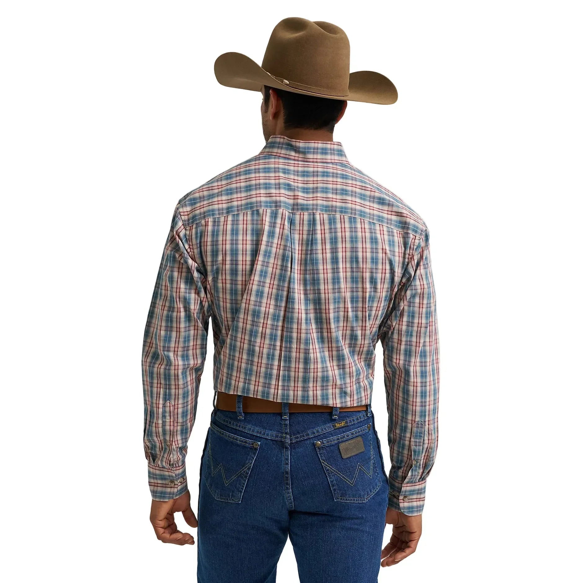 Men's Wrangler George Strait Long Sleeve Button Down One Pocket Shirt 112368226