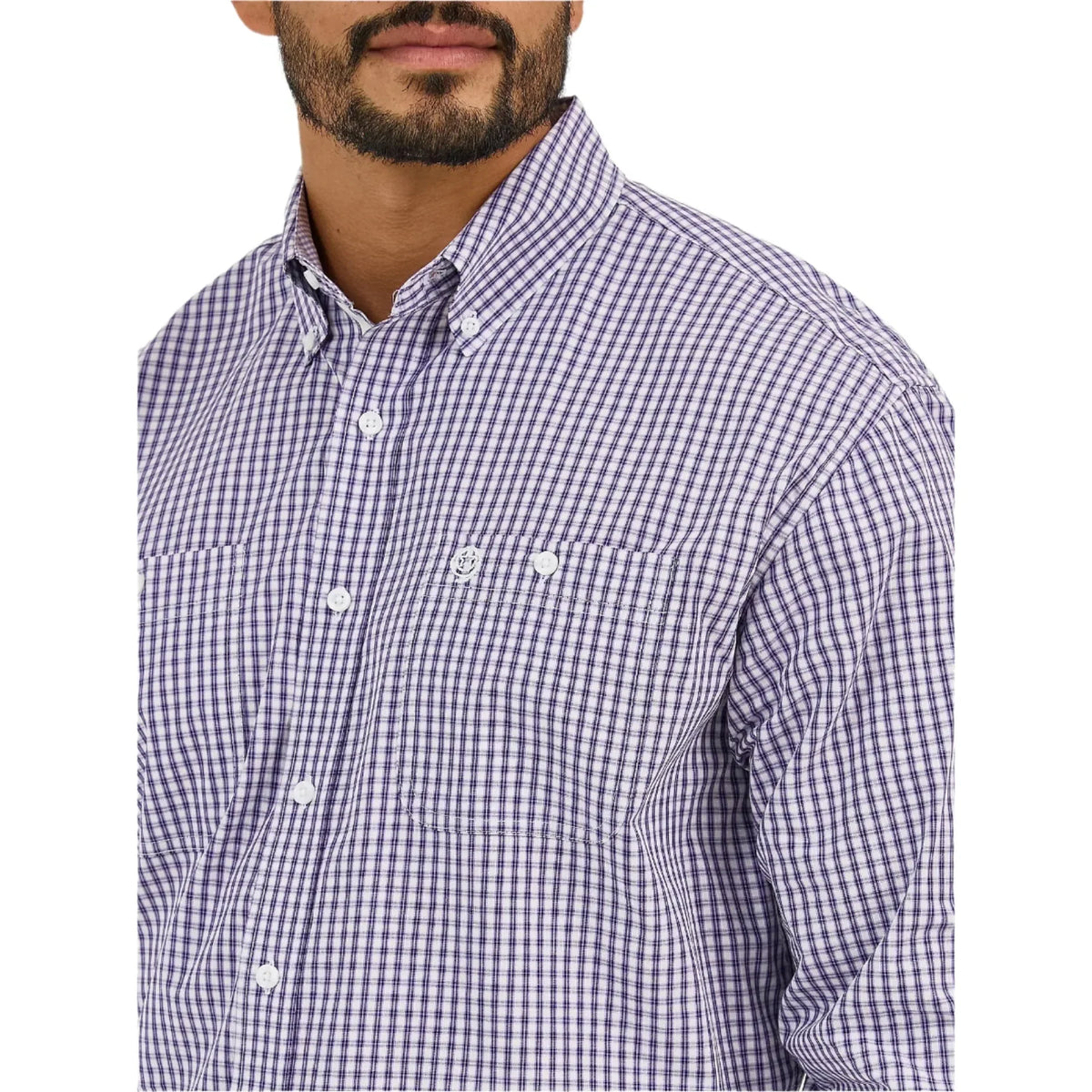 Men's Wrangler George Strait™ Long Sleeve Button Down Two Pocket Shirt 112365405 - Crazy House Western Wear