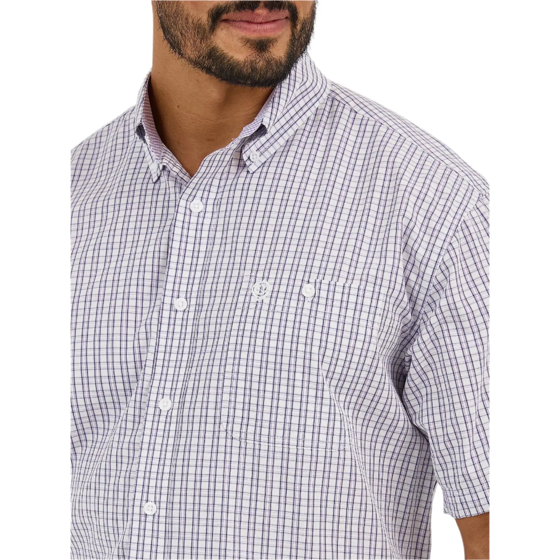 Men's Wrangler George Strait™ Short Sleeve One Pocket Button Down Shirt 112365411 - Crazy House Western Wear