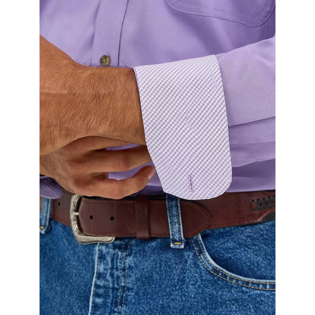 Men's Wrangler George Strait™ Solid One Pocket Button Down Shirt 112365382 - Crazy House Western Wear