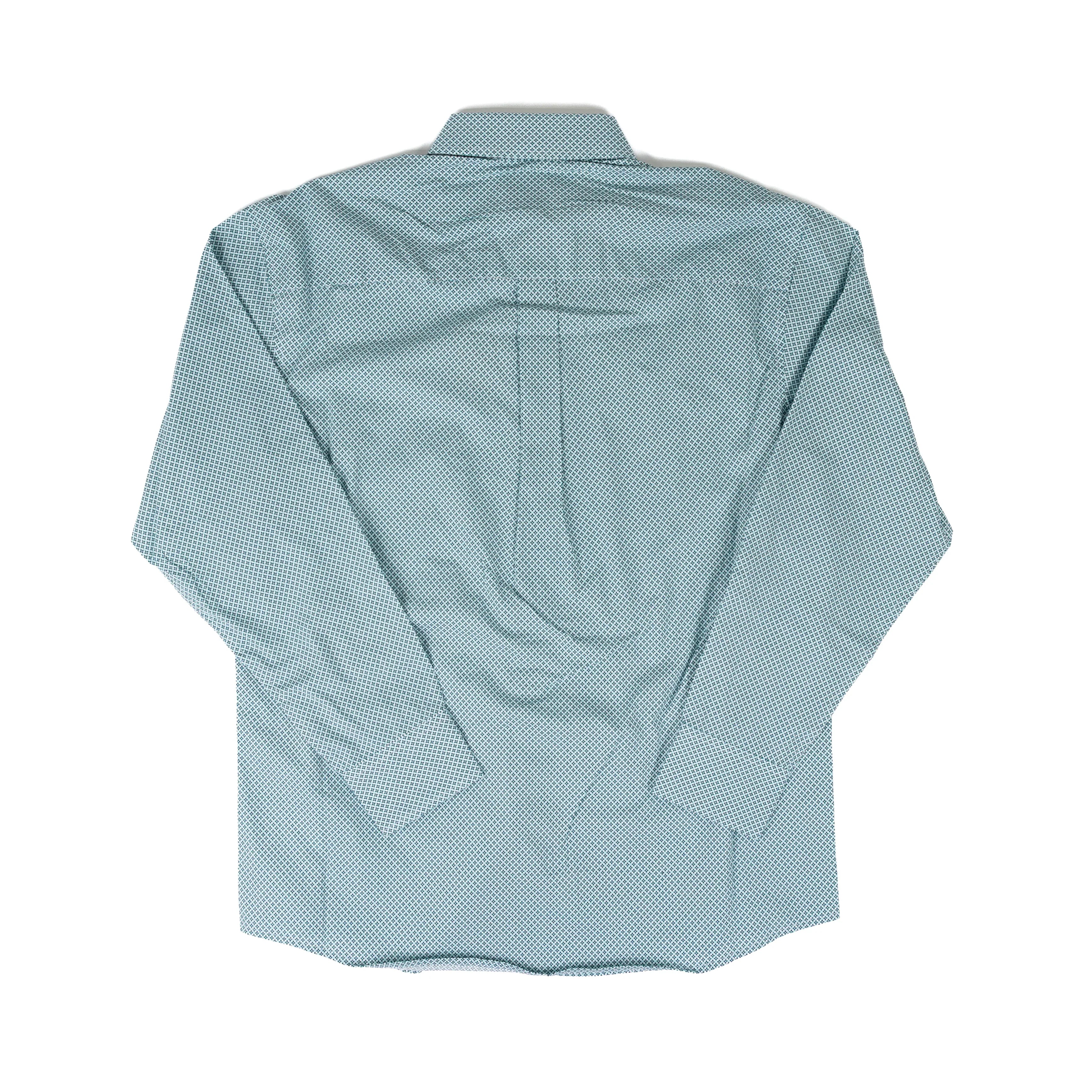 Men's Wrangler George Strait Teal Print Button Up Shirt 112374540