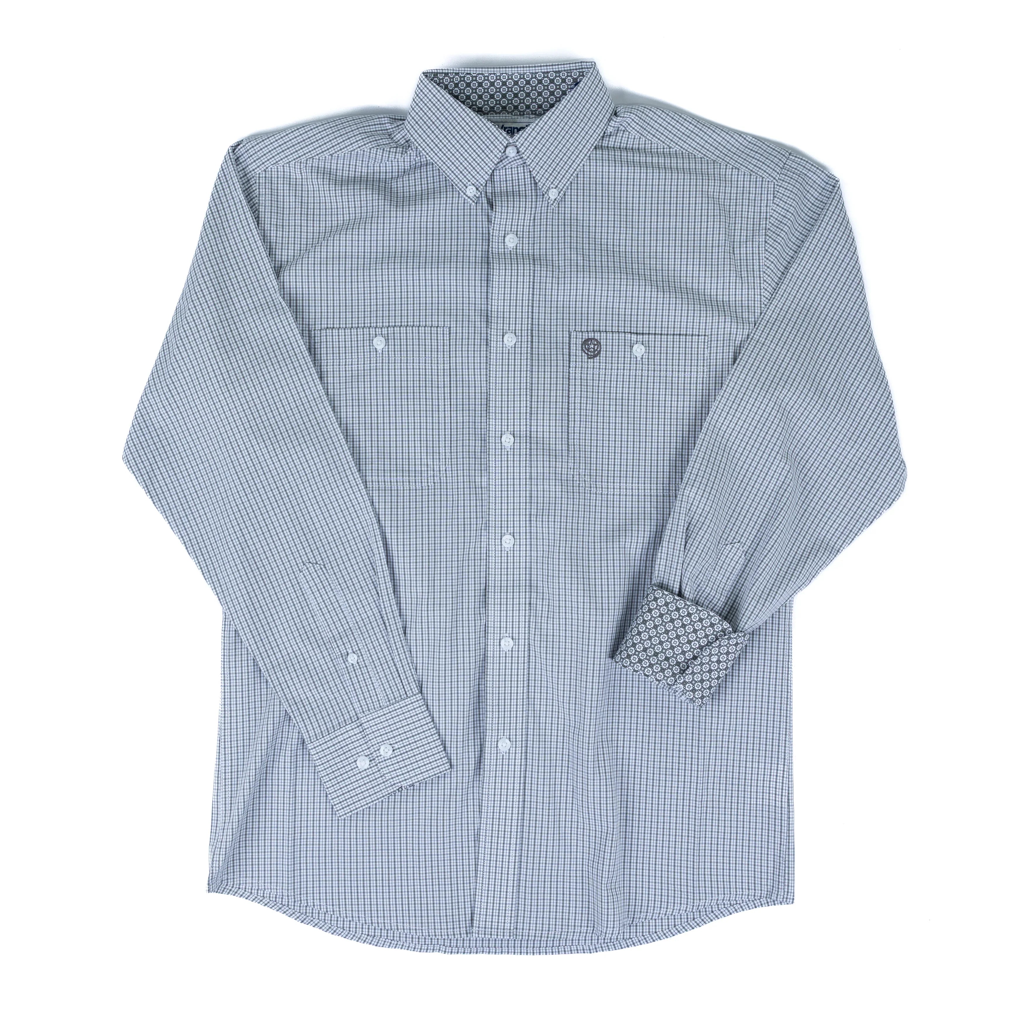 Men's Wrangler Long Sleeve Plaid George Strait Button Up 112379055