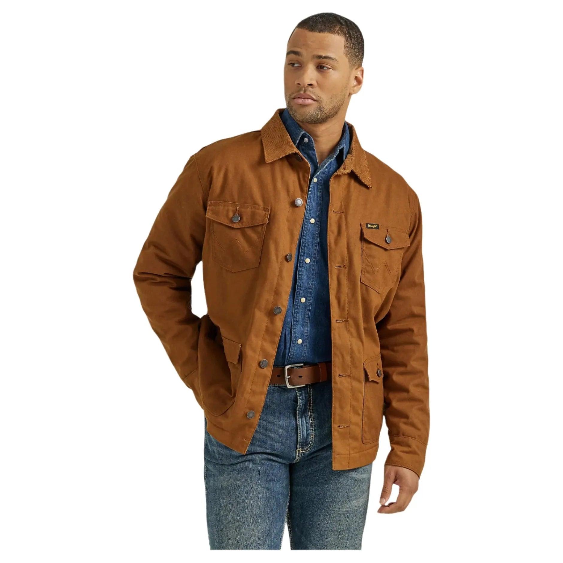 Men's Wrangler Western Lined Barn Coat 112352842 - Crazy House Western Wear