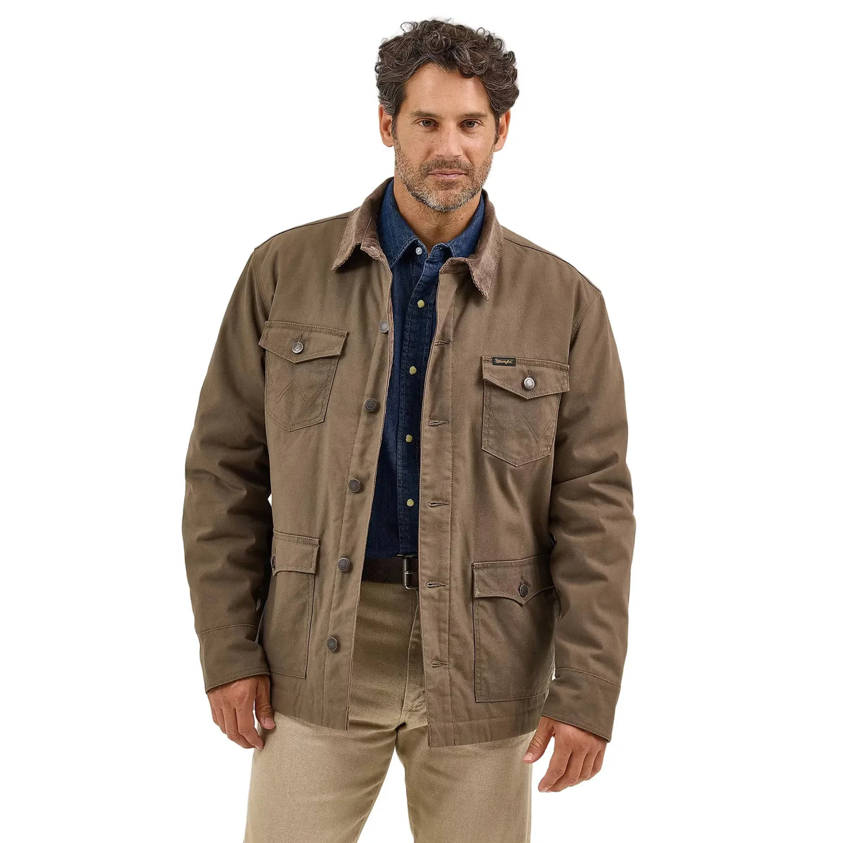 Men's Wrangler Western Lined Canvas Barn Coat 112367636