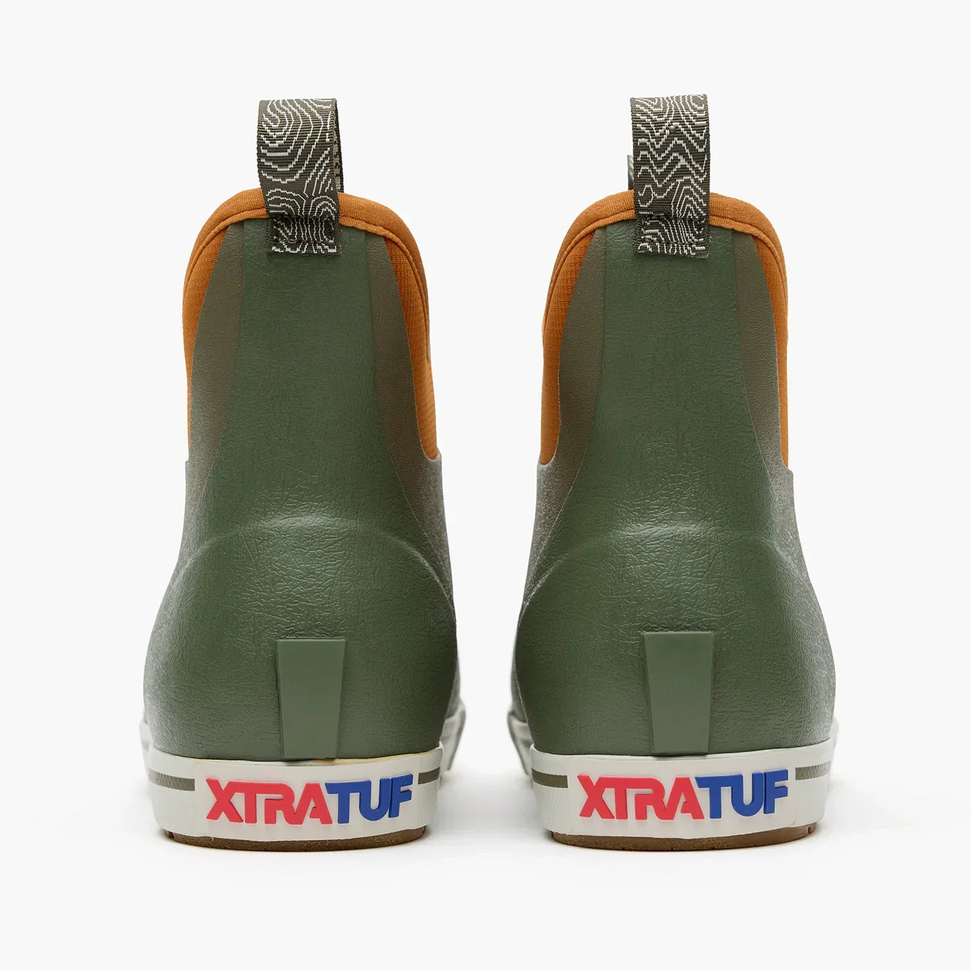 Men's XTRATUF Camp Fleece Lined Dark Olive/Spice 6 Inch Ankle Deck Boot XMADBC30