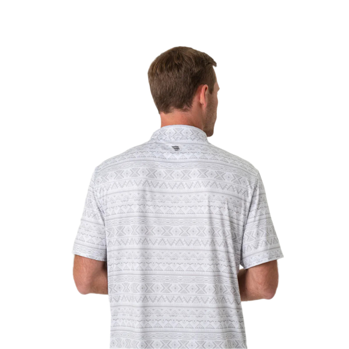 Men's Burlebo Performance Polo - Grey Aztec PP-GAZ - Crazy House Western Wear
