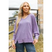 Women's Long Sleeve Lilac Top MHS61