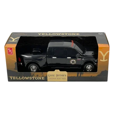 Model truck in packaging with 'Yellowstone' branding