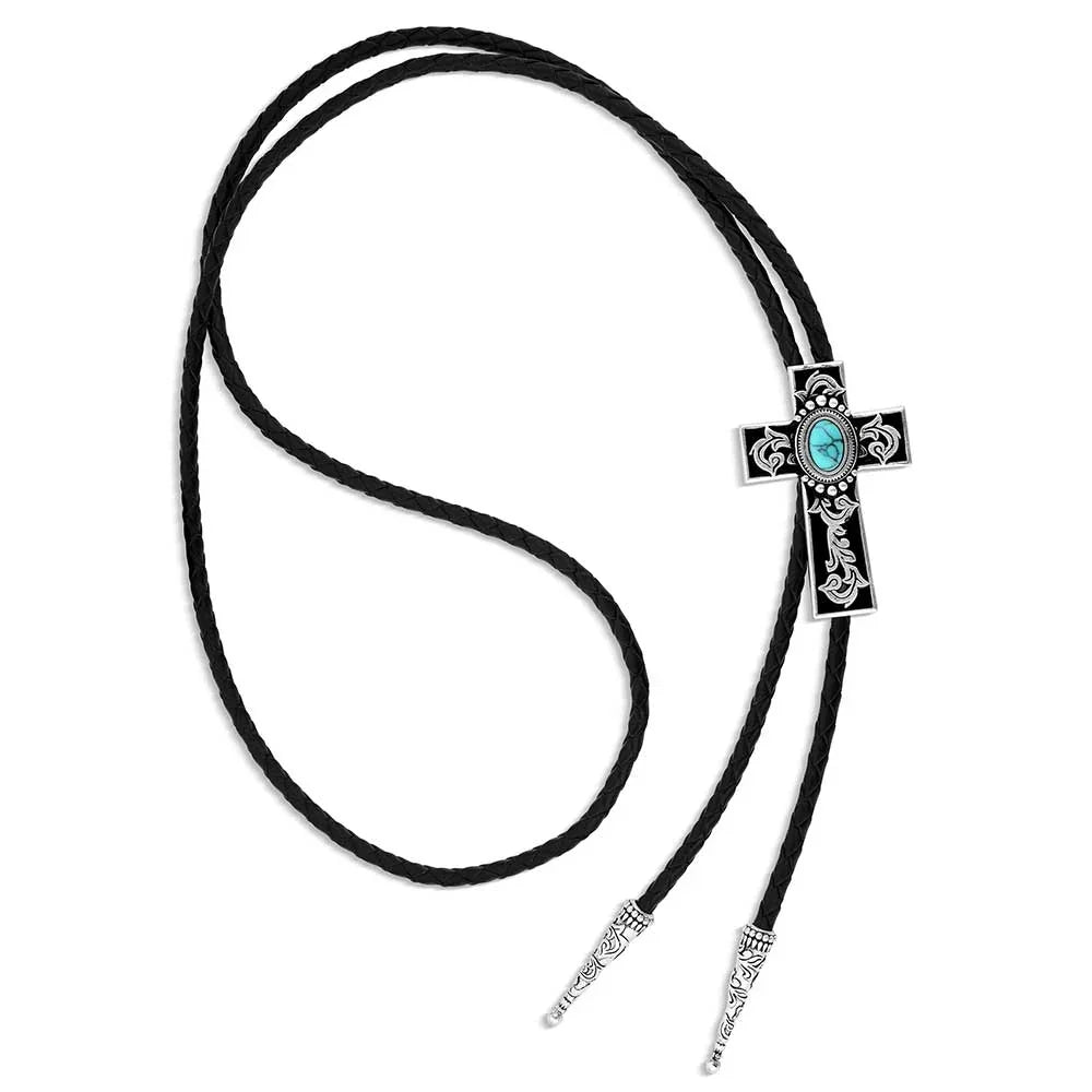 Montana Silversmiths Everlasting Faith Cross Bolo Tie BT6181