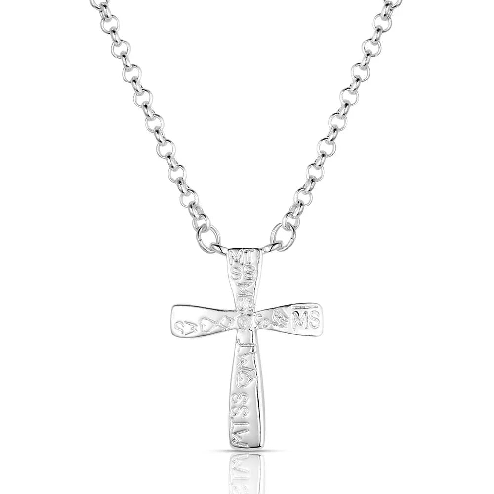 Montana Silversmiths Faith in Lights Cross Necklace NC6534