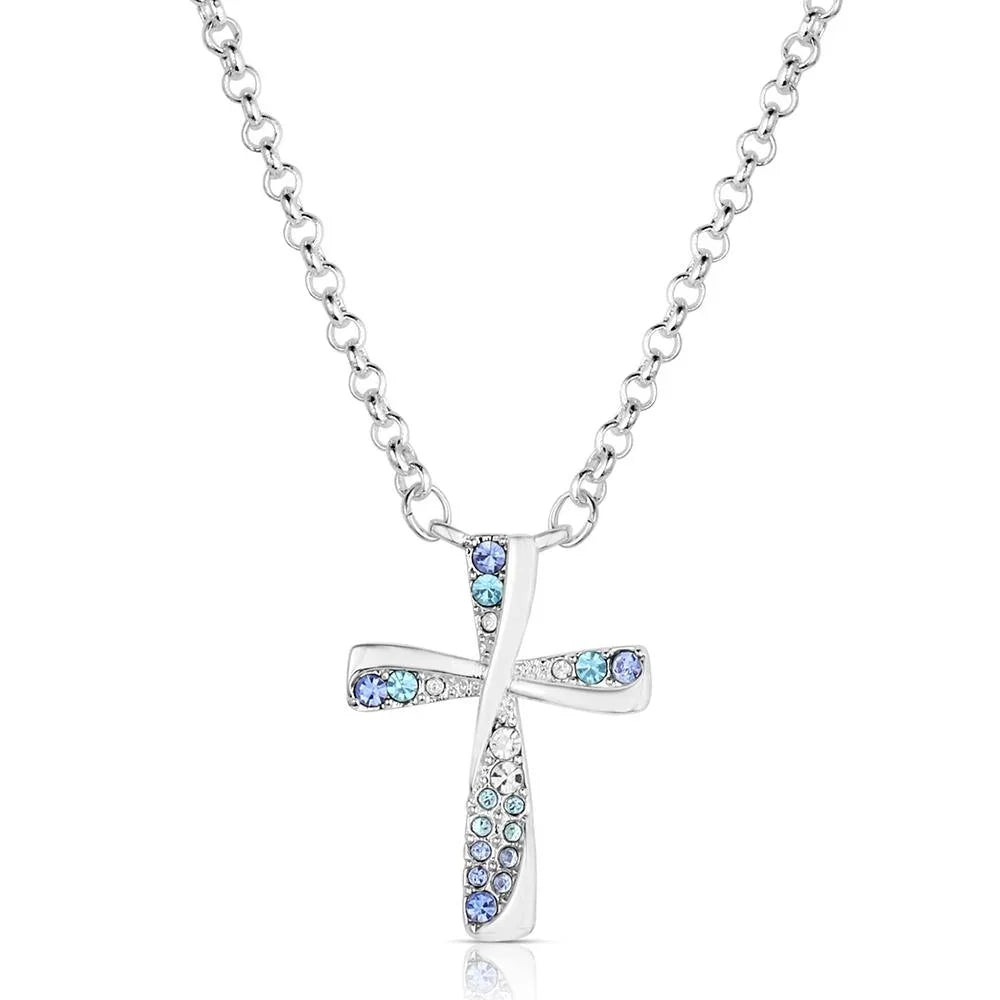Montana Silversmiths Faith in Lights Cross Necklace NC6534