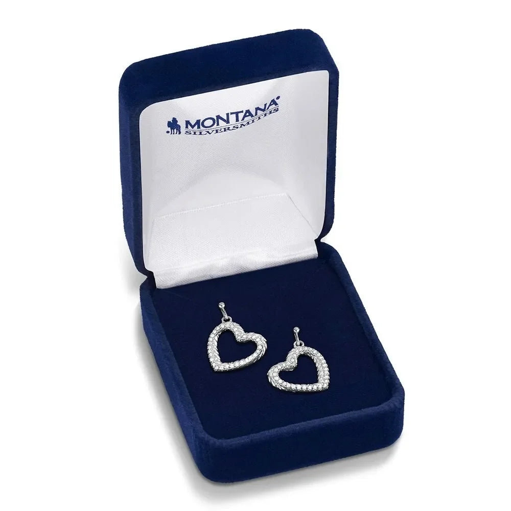 Montana Silversmiths Roped in Love Heart Earrings ER6543