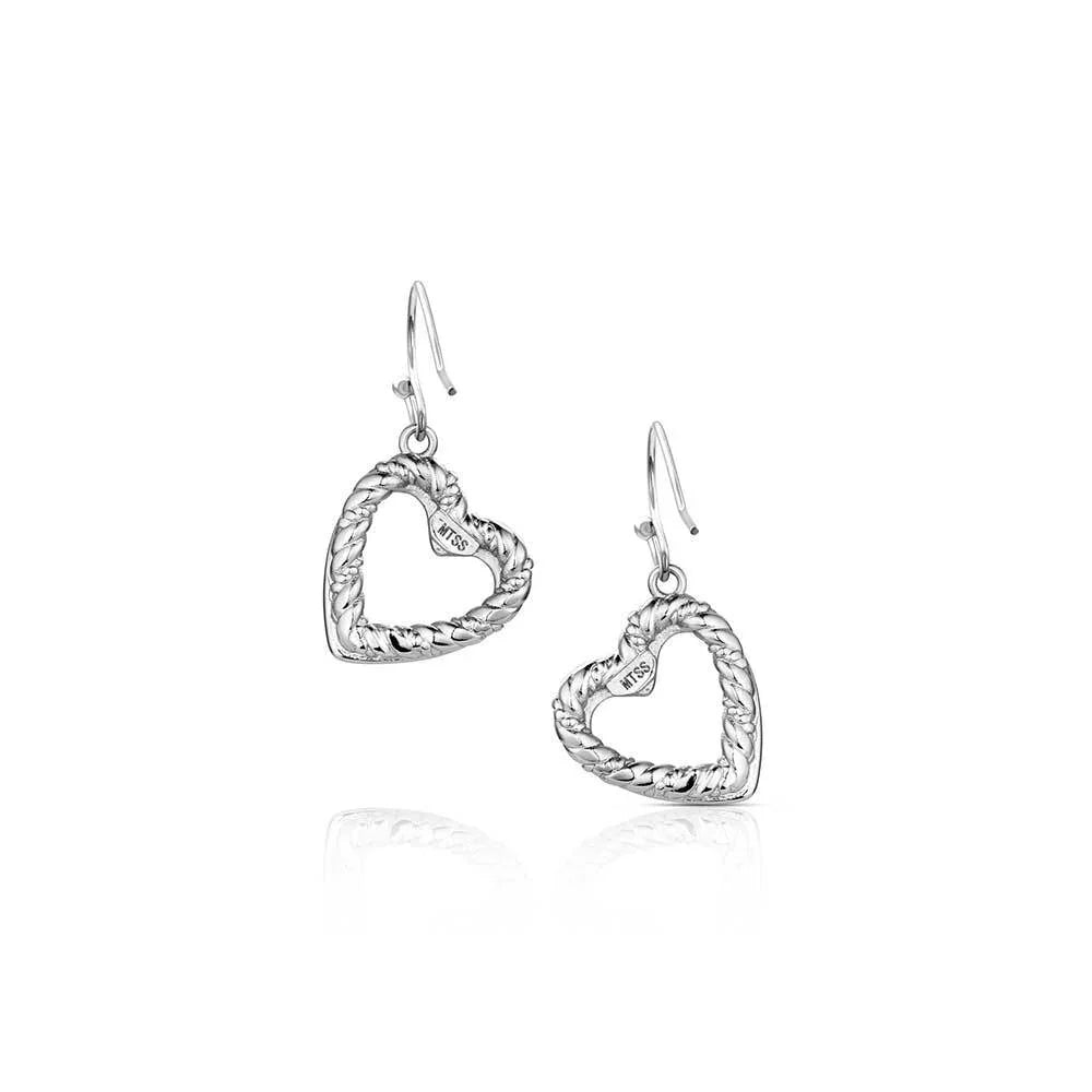 Montana Silversmiths Roped in Love Heart Earrings ER6543