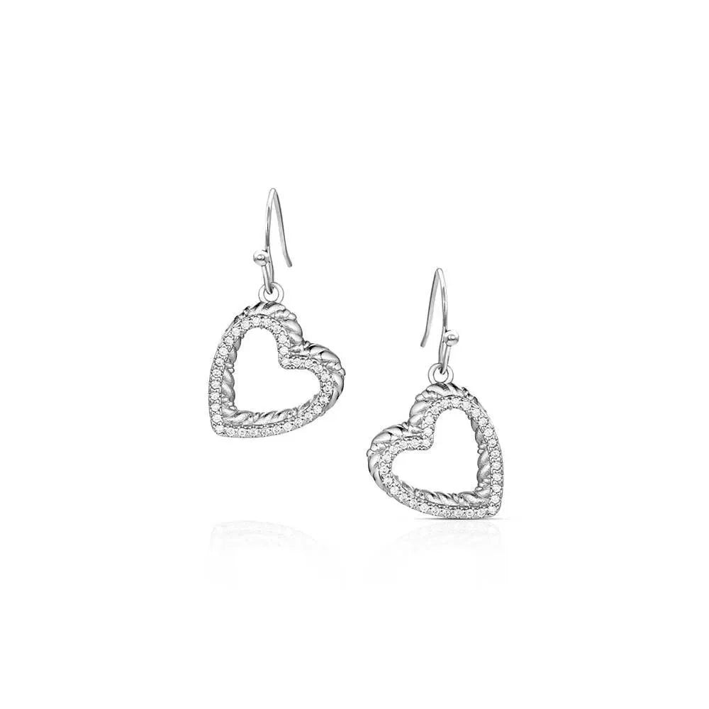 Montana Silversmiths Roped in Love Heart Earrings ER6543